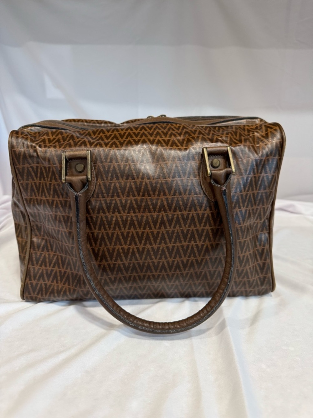 Vintage Mario Valentino Boston Travel Duffel Bag - Picture 5 of 11